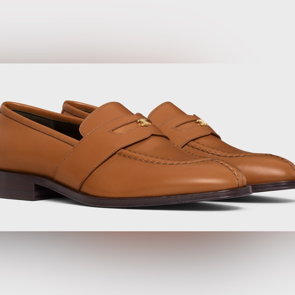 Celine Malaquais Tan Loafers
